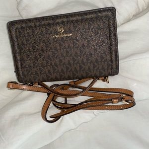 Brown Michael kors cross body purse